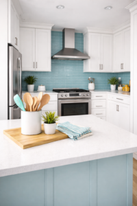 1FD77A9E-D533-46C4-B919-30AA50D64DED Modern kitchen workspace with everyday kitchen tools